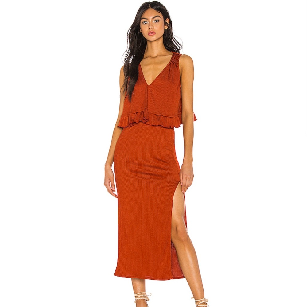 Free People No Excuses Skirt Set In Terracotta